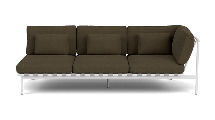 Barlow Tyrie Around Deep Seating Triple Lounge Sofa with Aluminium Right Arm