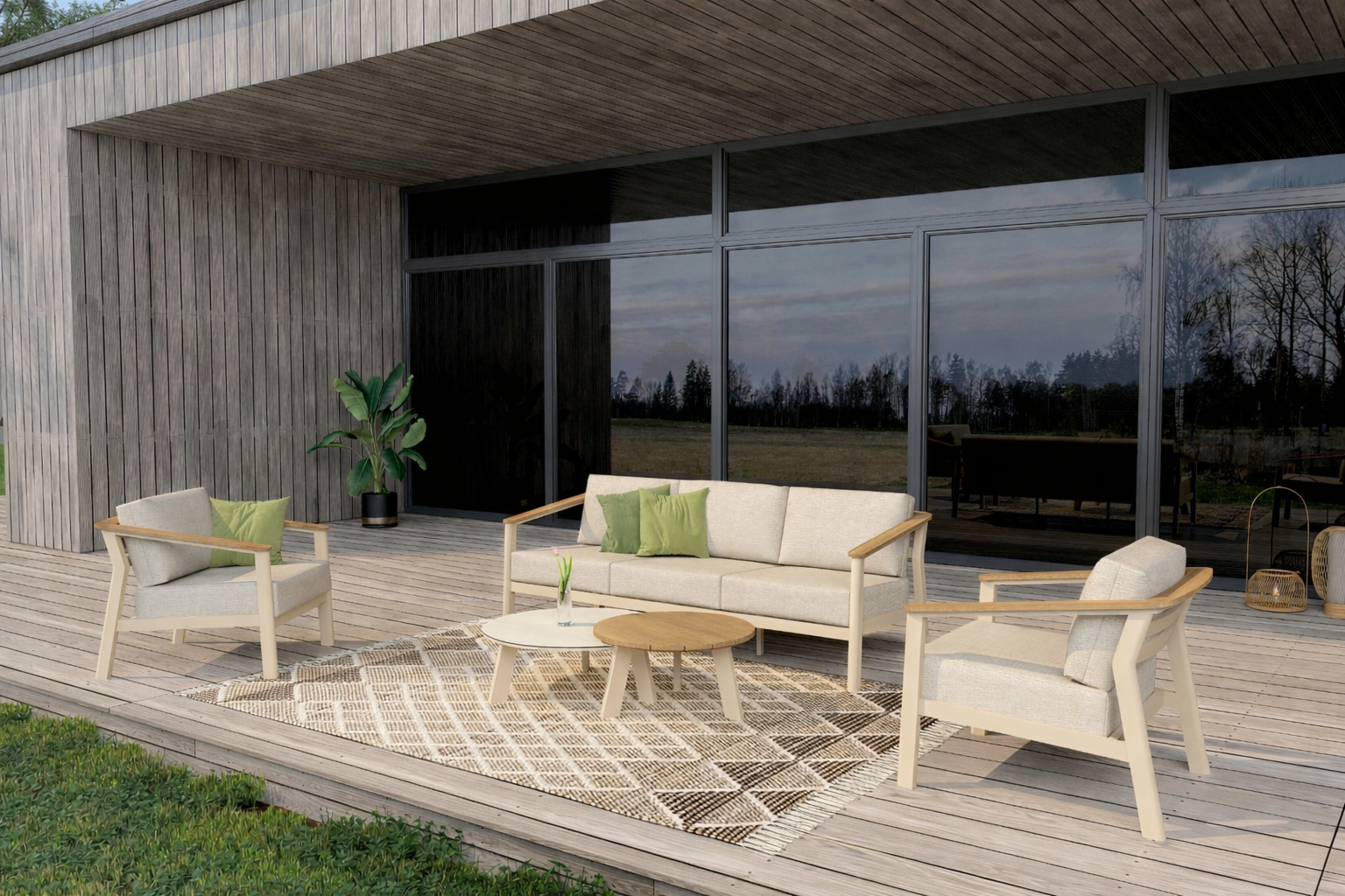 4 Seasons Outdoor Olivia Lounge with Emma Coffee Table