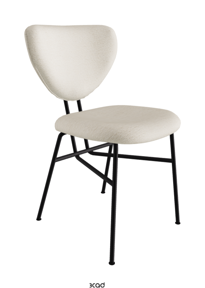 Chloe Dining Chair_Black Embossed_Fabric_B240