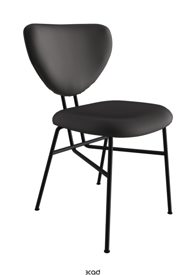 Chloe Dining Chair_Black Embossed_Fabric_B927