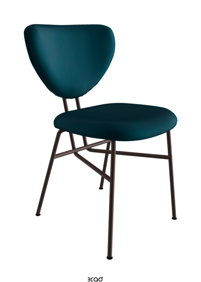 Chloe Dining Chair_Bronze Embossed_Fabric_B928