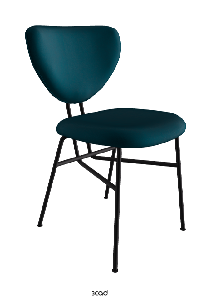 Chloe Dining Chair_Black Embossed_Fabric_B928