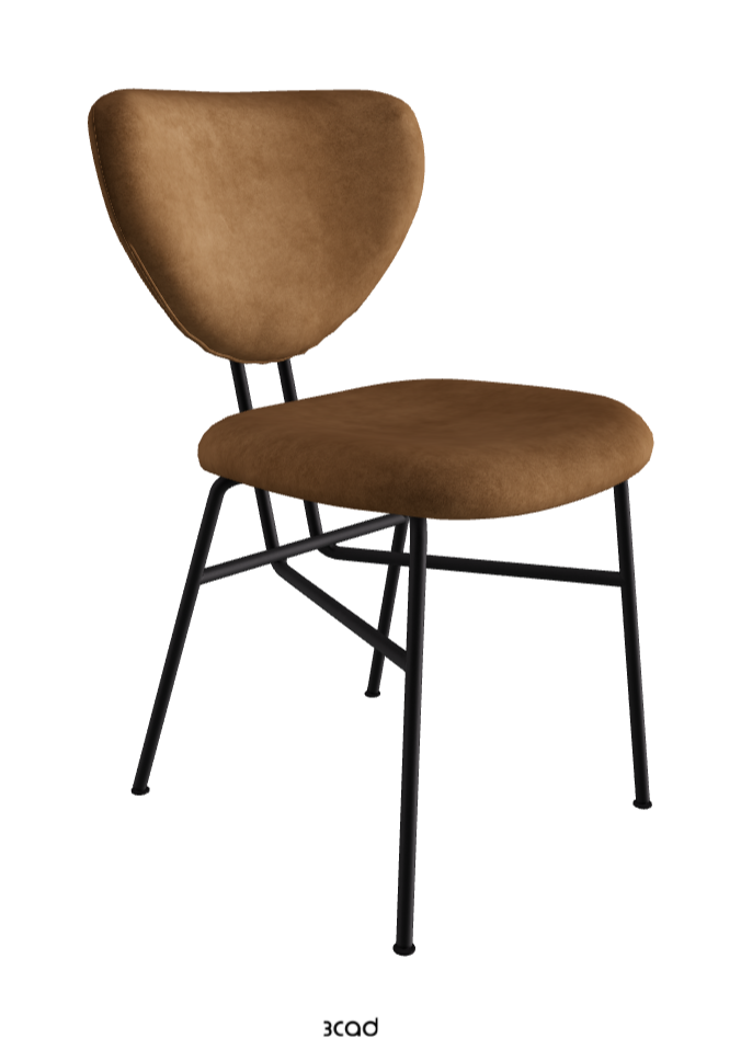 Chloe Dining Chair_Black Embossed_Micro Nubuk_Almond