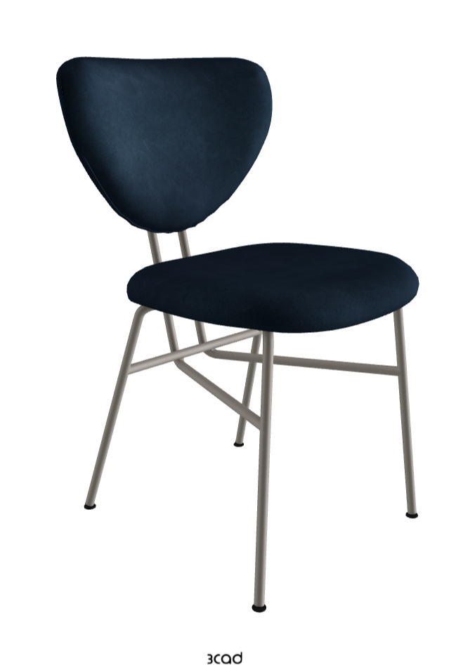 Chloe Dining Chair_Titanium Embossed_Micro Nubuk_Charcoal