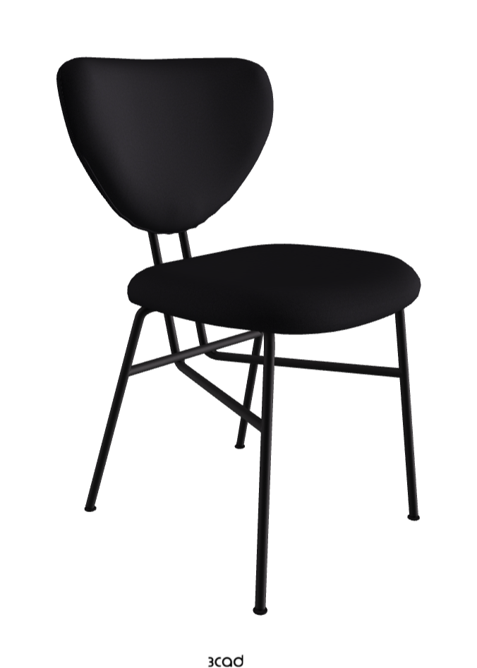 Chloe Dining Chair_Black Embossed_Glove Soft Leather_Hornet