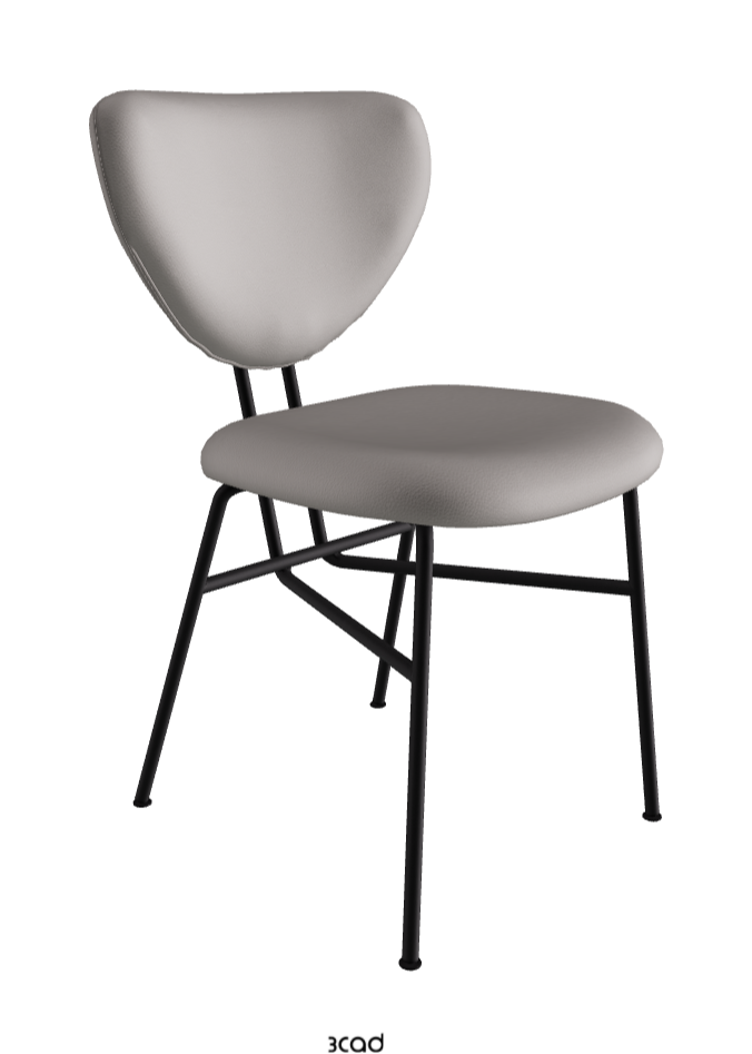 Chloe Dining Chair_Black Embossed_Soft Leather_Dakota