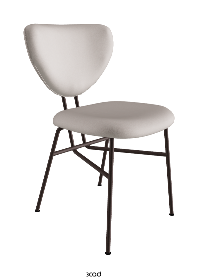 Chloe Dining Chair_Bronze Embossed_Soft Leather_Lino