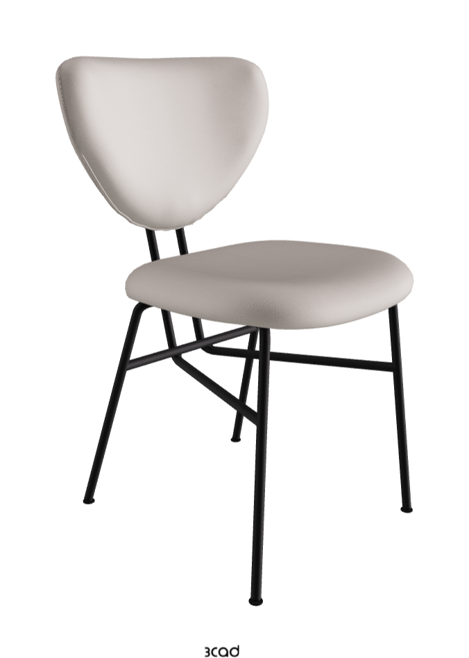 Chloe Dining Chair_Black Embossed_Soft Leather_Lino