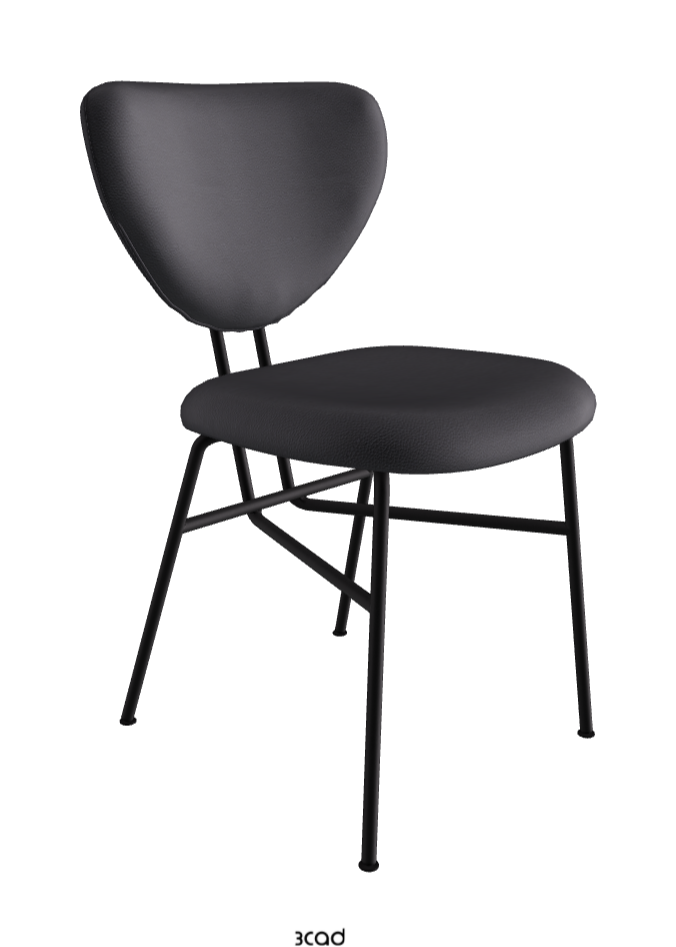Chloe Dining Chair_Black Embossed_Soft Leather_Atlantico