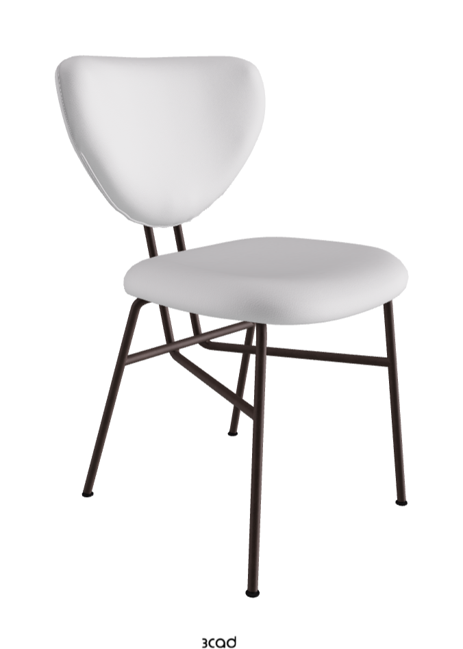 Chloe Dining Chair_Bronze Embossed_Soft Leather_Bianco