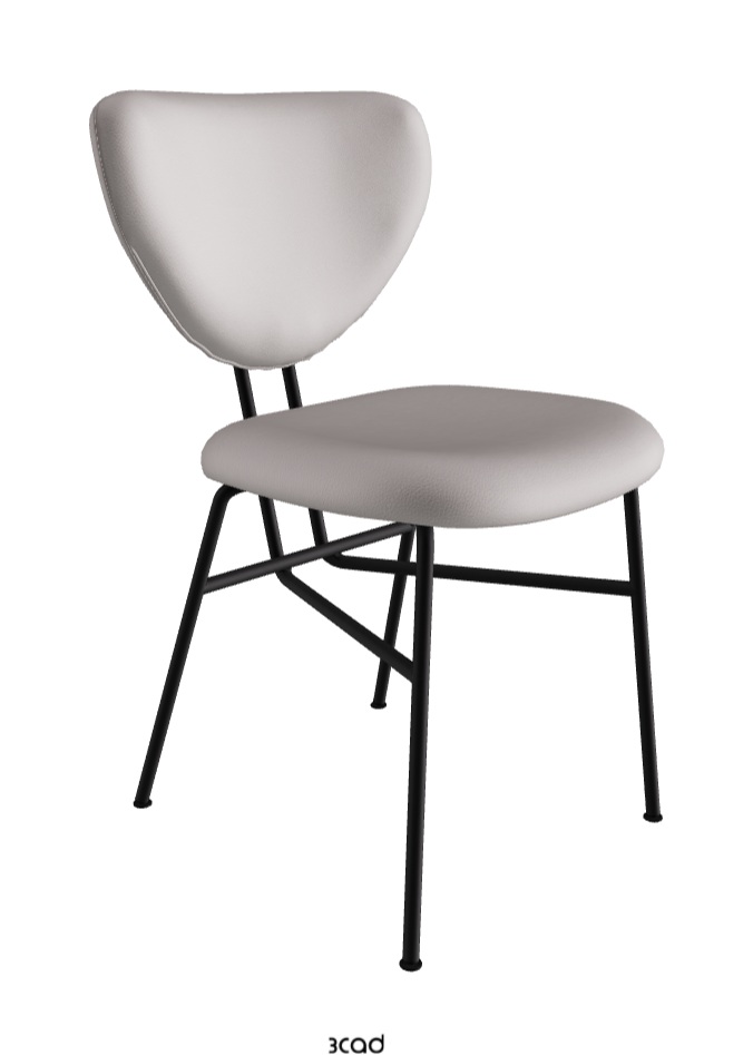 Chloe Dining Chair_Black Embossed_Soft Leather_Canova