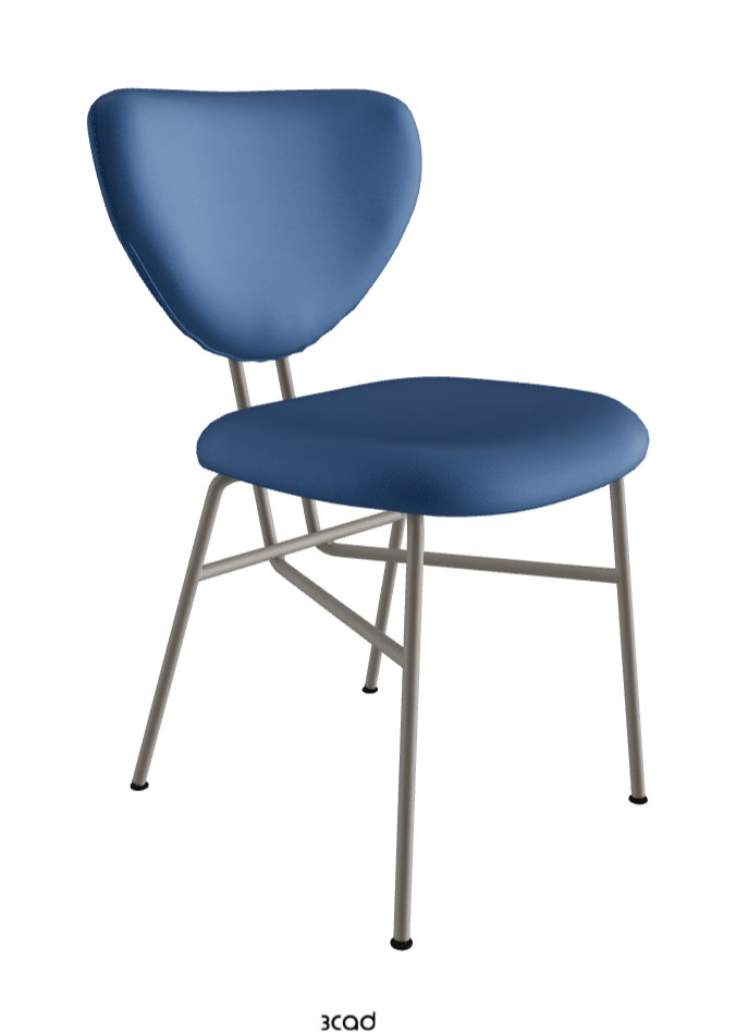 Chloe Dining Chair_Titanium Embossed_Soft Leather_Capri