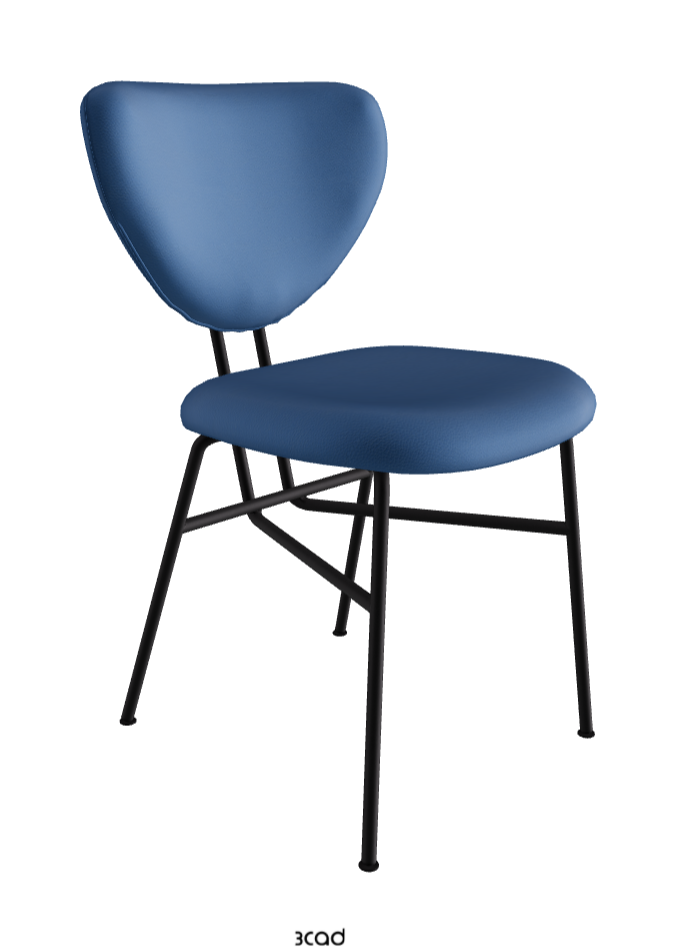 Chloe Dining Chair_Black Embossed_Soft Leather_Capri