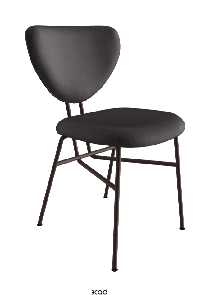Chloe Dining Chair_Bronze Embossed_Soft Leather_Piombo
