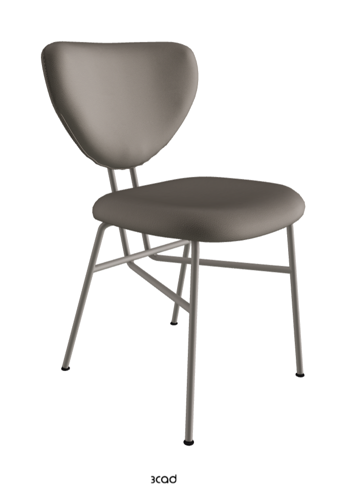 Chloe Dining Chair_Titanium Embossed_Soft Leather_Argilla