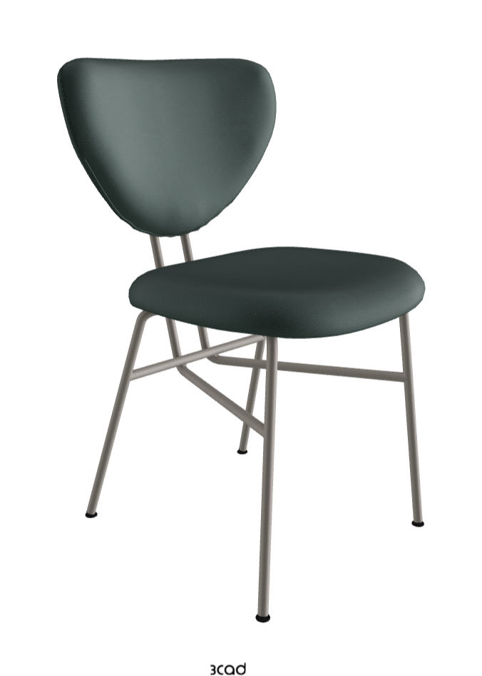 Chloe Dining Chair_Titanium Embossed_Soft Leather_Sherwood