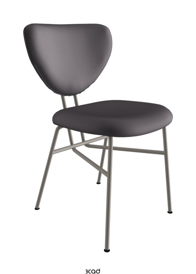 Chloe Dining Chair_Titanium Embossed_Synthetic Leather_London