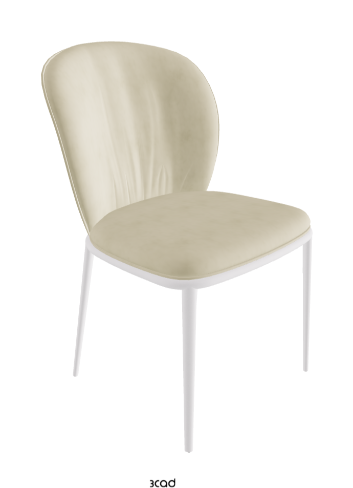 Chris ML Dining Chair_Pearl Embossed_Micro Nubuk_Beige
