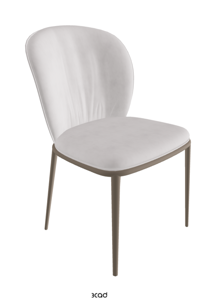 Chris ML Dining Chair_Titanium Embossed_Micro Nubuk_White