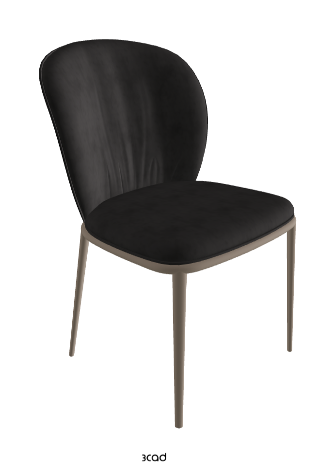 Chris ML Dining Chair_Titanium Embossed_Micro Nubuk_Charcoal
