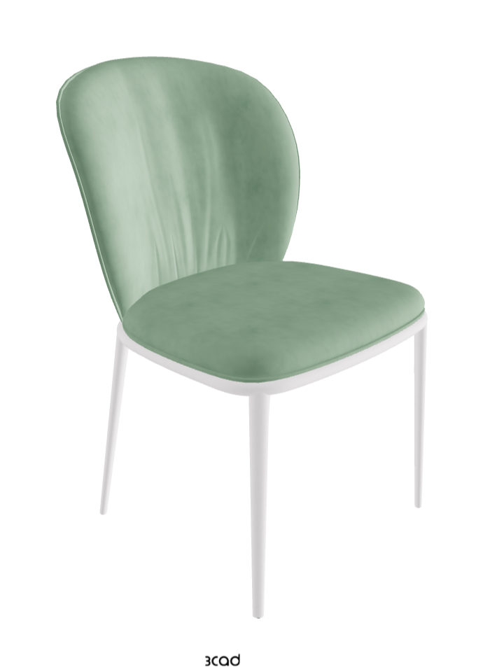 Chris ML Dining Chair_Pearl Embossed_Micro Nubuk_Mint