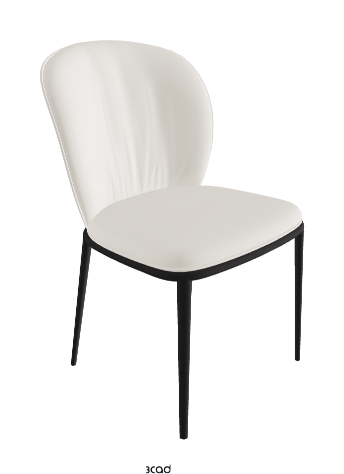 Chris ML Dining Chair_Black Embossed_Glove Soft Leather_Dover