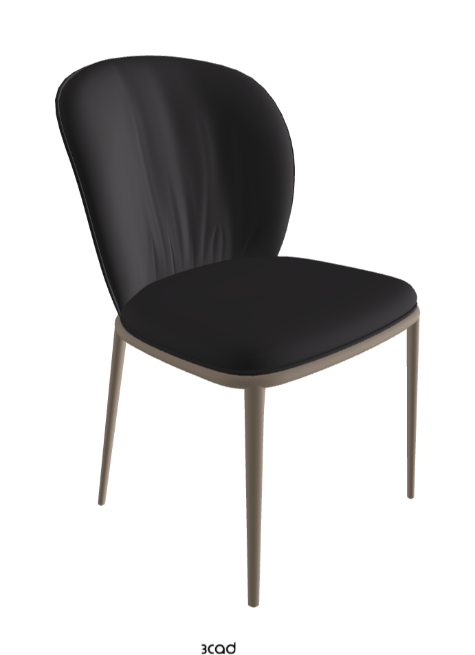 Chris ML Dining Chair_Titanium Embossed_Glove Soft Leather_Hornet