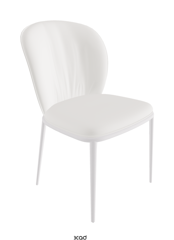 Chris ML Dining Chair_Pearl Embossed_Soft Leather_Palladio