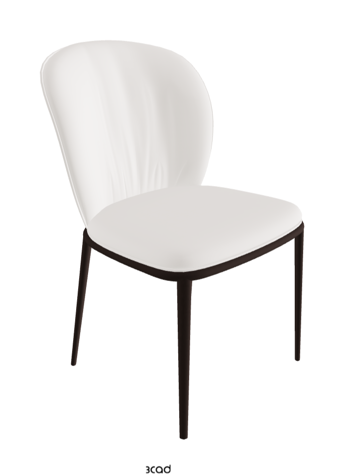 Chris ML Dining Chair_Bronze Embossed_Soft Leather_Oyster