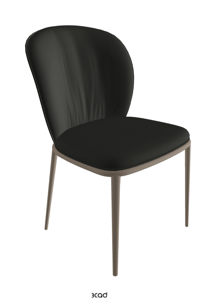 Chris ML Dining Chair_Titanium Embossed_Soft Leather_Smoke