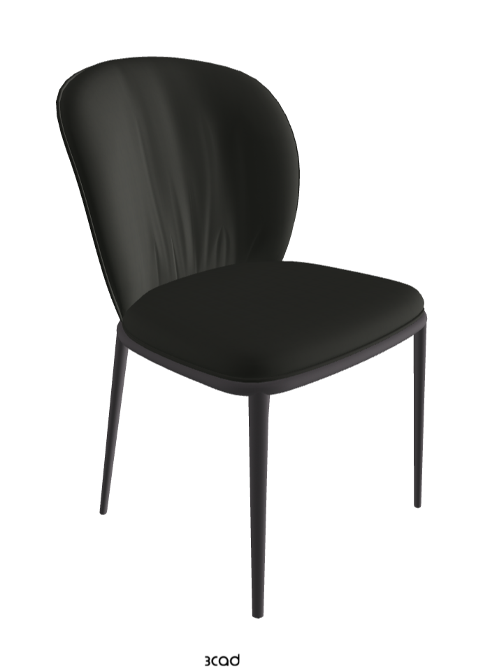Chris ML Dining Chair_Graphite Embossed_Soft Leather_Smoke