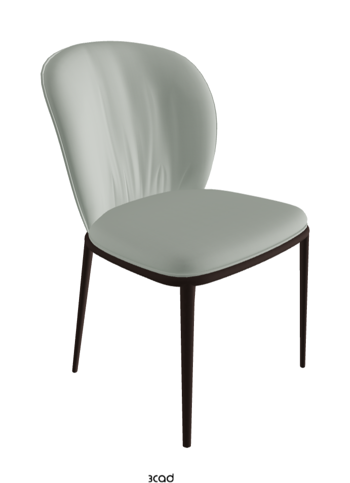 Chris ML Dining Chair_Bronze Embossed_Soft Leather_Ice