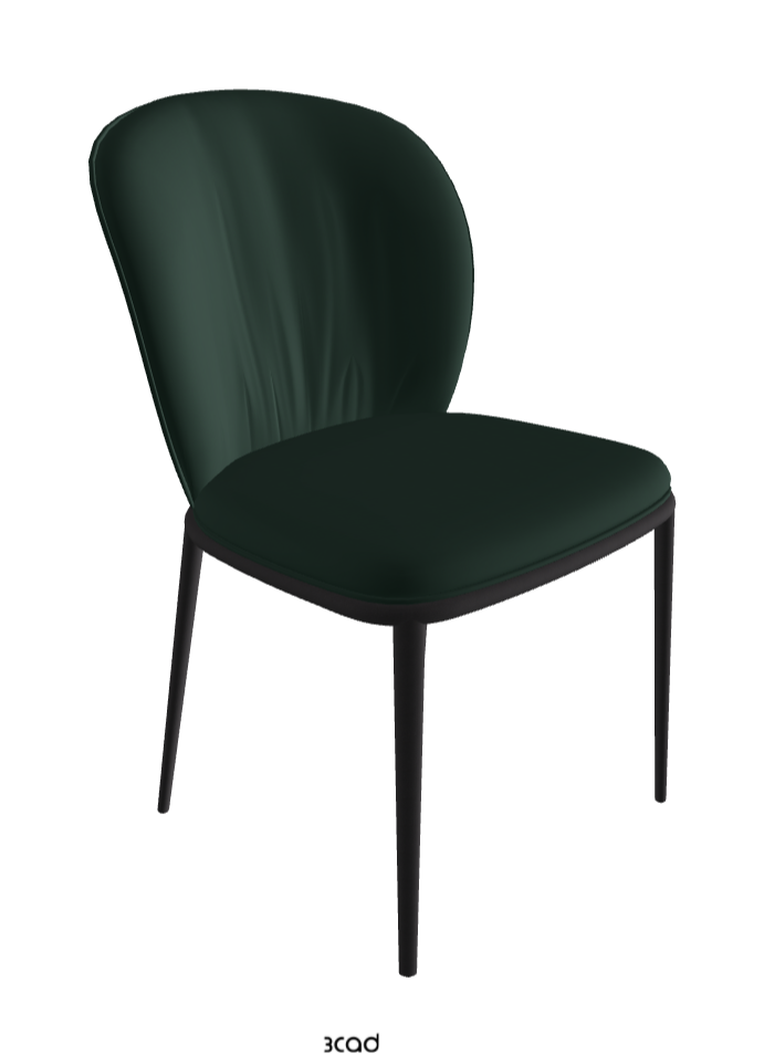 Chris ML Dining Chair_Black Embossed_Soft Leather_Sherwood