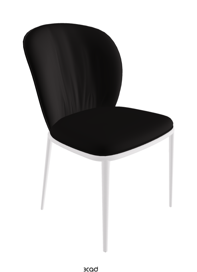 Chris ML Dining Chair_Pearl Embossed_Synthetic Leather_Moka