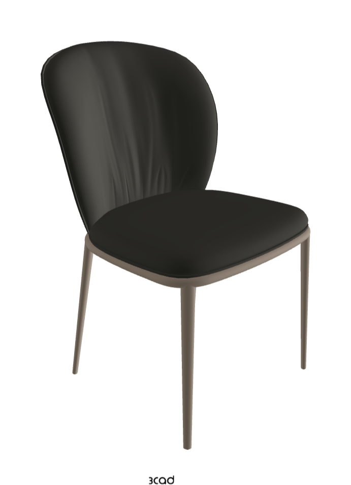 Chris ML Dining Chair_Titanium Embossed_Synthetic Leather_London
