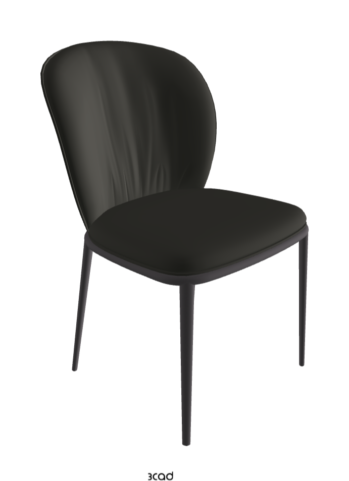 Chris ML Dining Chair_Graphite Embossed_Synthetic Leather_London