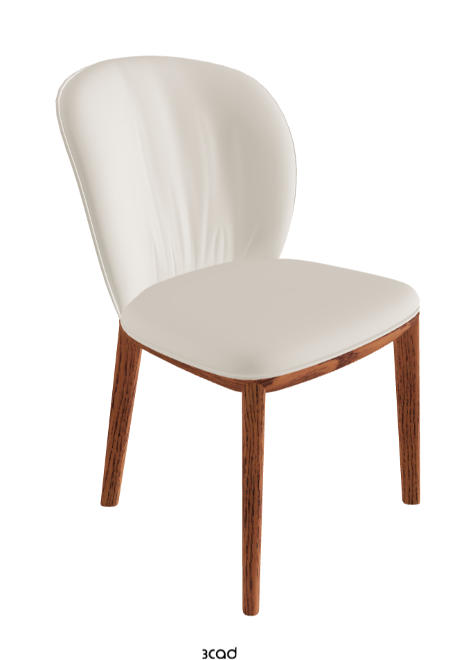 Chris Dining Chair_Canaletto Walnut Stained Ashwood_Glove Soft Leather_Ecru