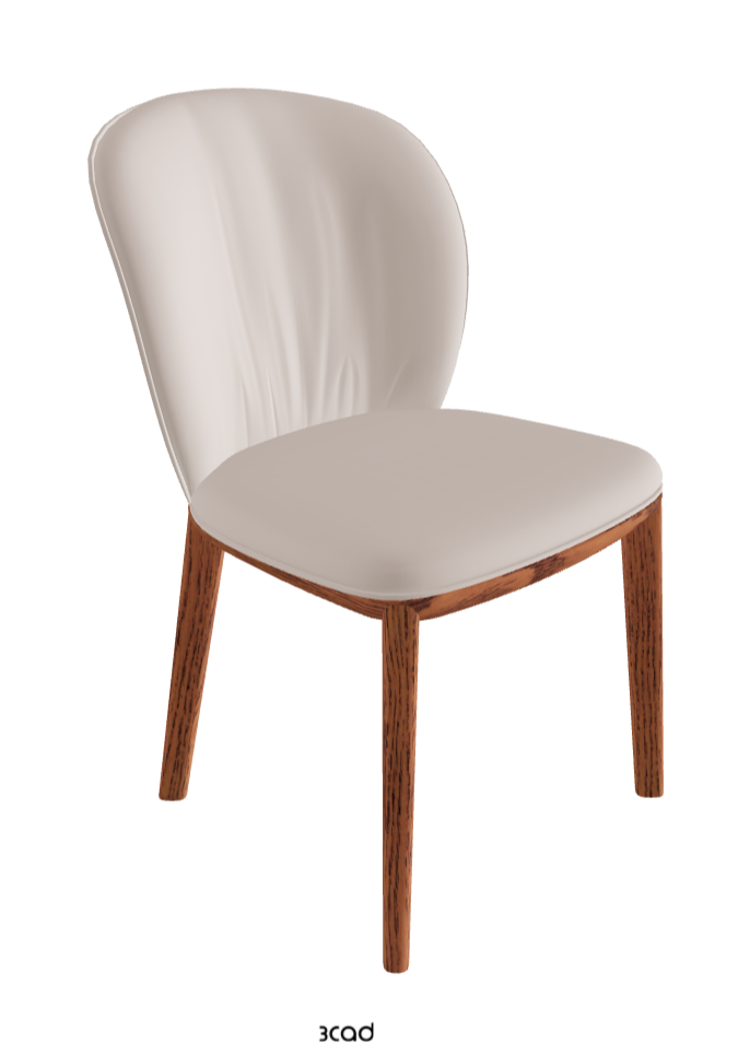 Chris Dining Chair_Canaletto Walnut Stained Ashwood_Soft Leather_Nymph