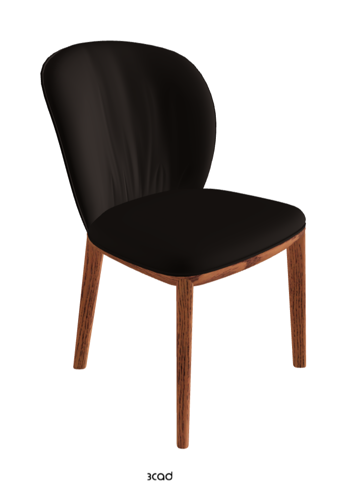 Chris Dining Chair_Canaletto Walnut Stained Ashwood_Soft Leather_Moka