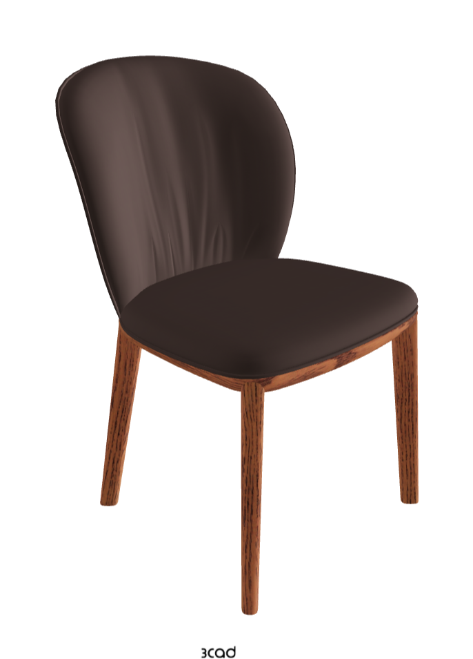 Chris Dining Chair_Canaletto Walnut Stained Ashwood_Soft Leather_Marrone