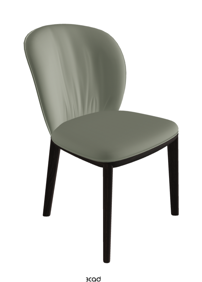 Chris Dining Chair_Burned Oak Stained Ashwood_Soft Leather_Cenere