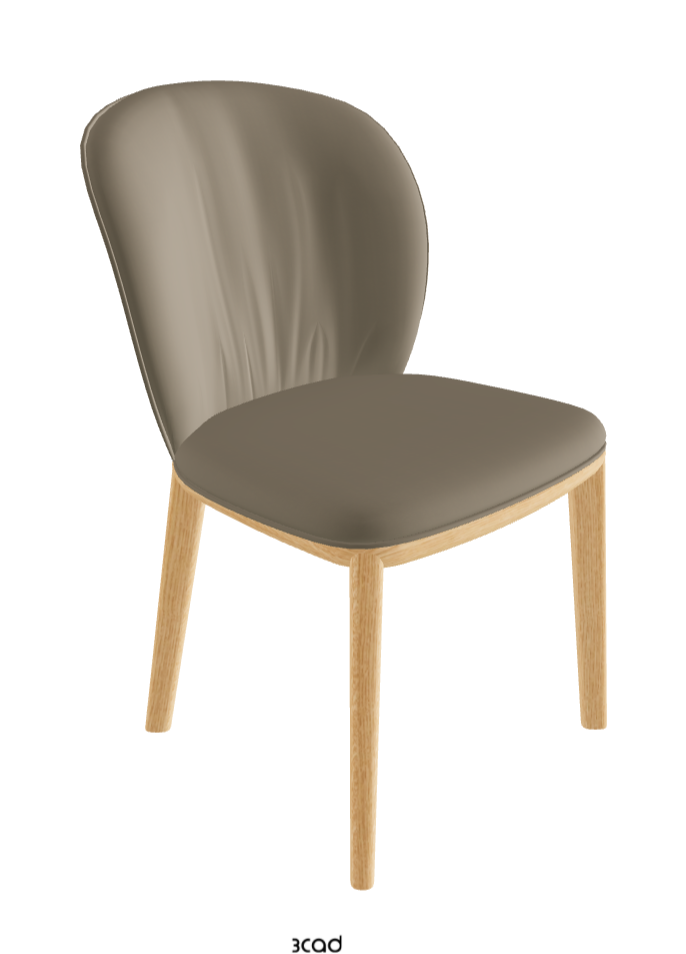 Chris Dining Chair_Natural Ashwood_Soft Leather_Tortora