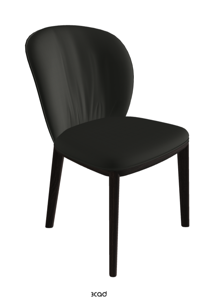 Chris Dining Chair_Burned Oak Stained Ashwood_Soft Leather_Smoke