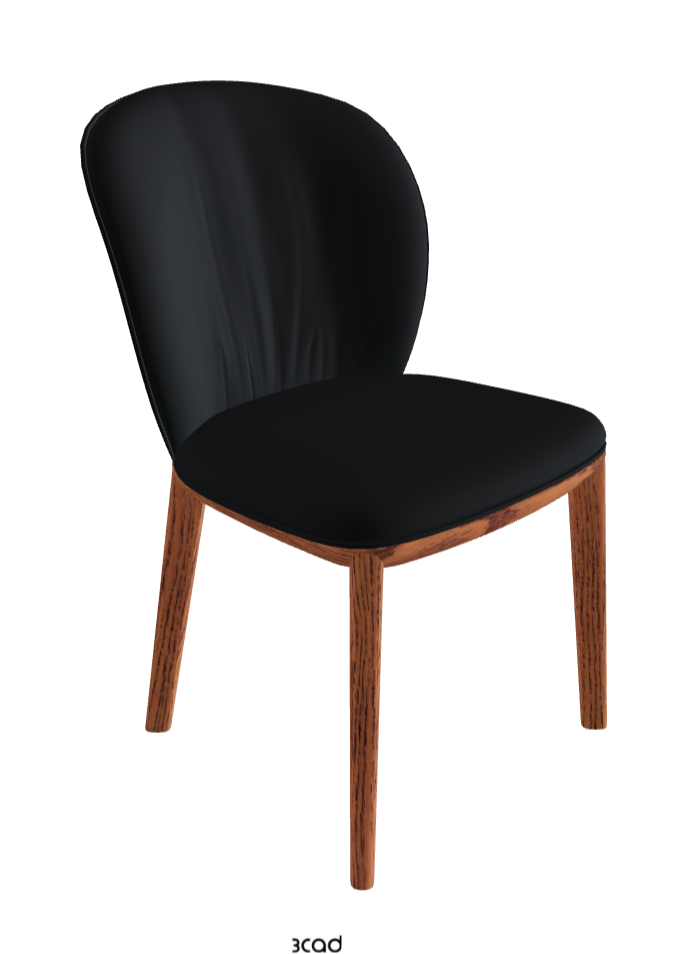 Chris Dining Chair_Canaletto Walnut Stained Ashwood_Soft Leather_Atlantico