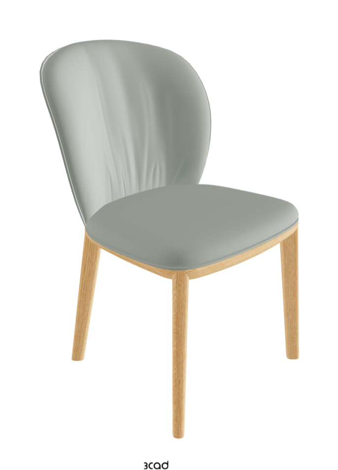 Chris Dining Chair_Natural Ashwood_Soft Leather_Ice