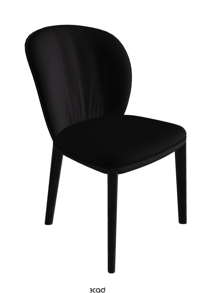 Chris Dining Chair_Open Pore Matt Black Ashwood_Soft Leather_Nero