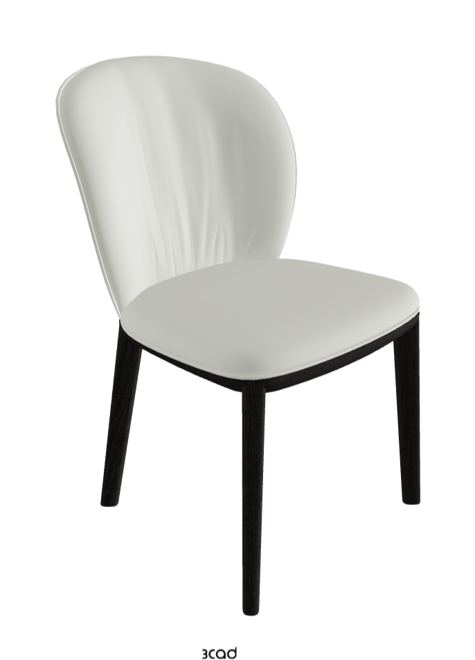 Chris Dining Chair_Open Pore Matt Black Ashwood_Soft Leather_Artico