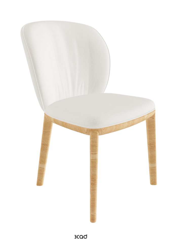 Chrishell Dining Chair_Natural Ashwood_Fabric_B240