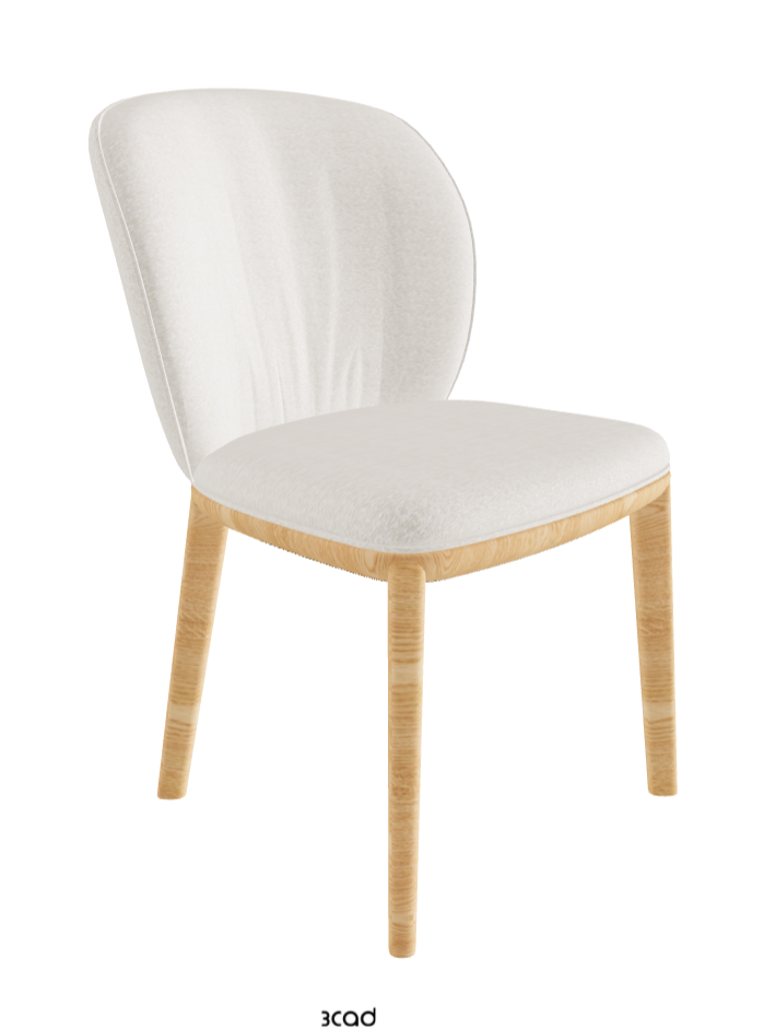 Chrishell Dining Chair_Natural Ashwood_Fabric_B241
