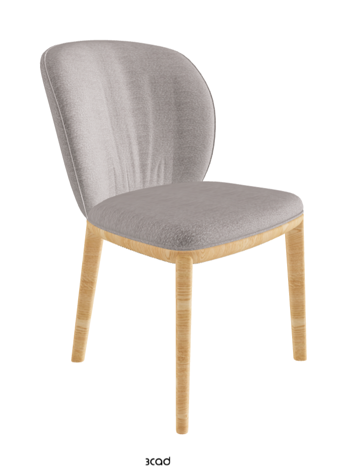 Chrishell Dining Chair_Natural Ashwood_Fabric_B243